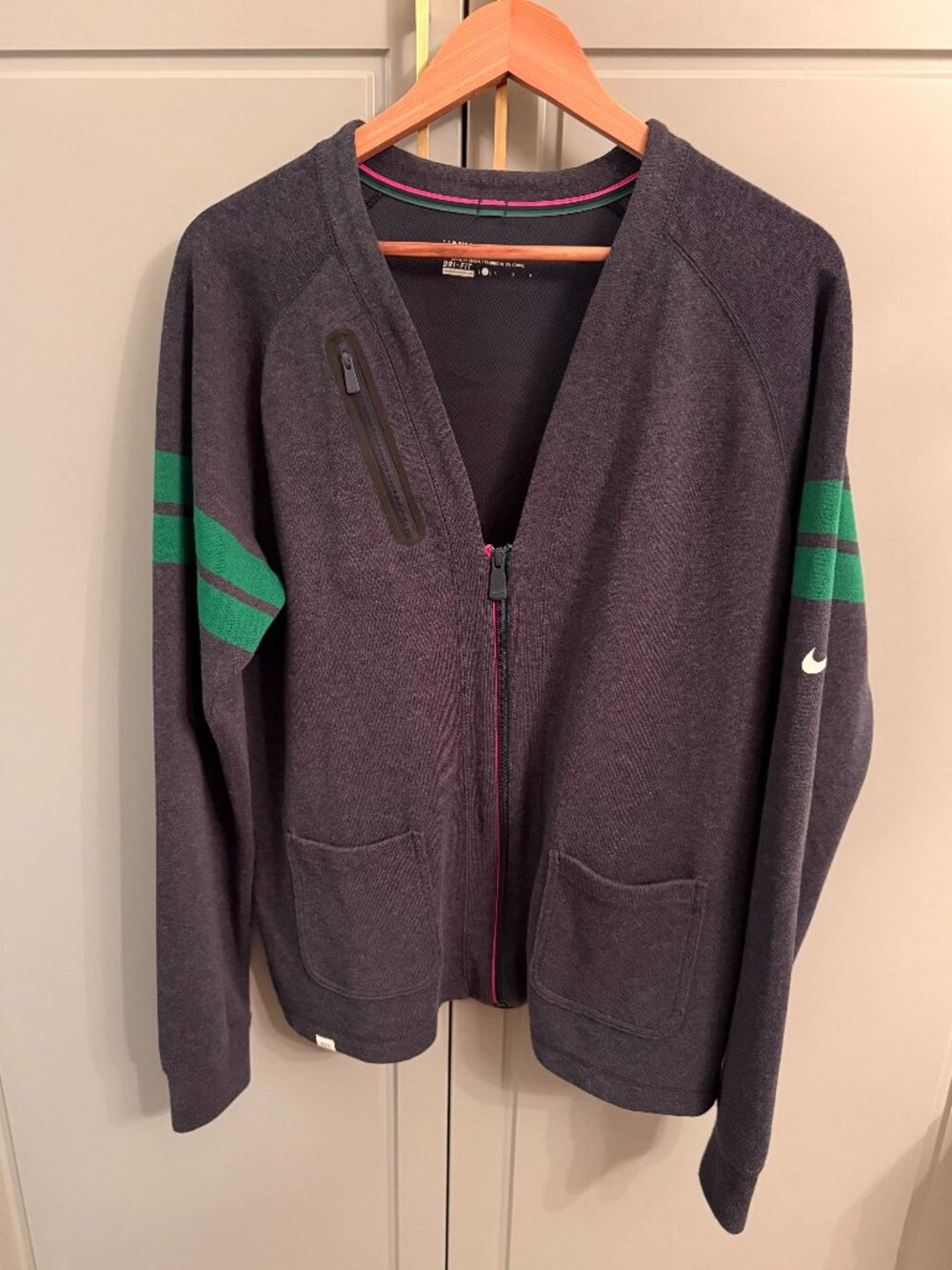 Nike Golf Sport Dri-Fit Full Zip Cardigan SZ L
